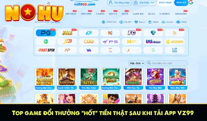 Top game đổi thưởng “hốt” tiền thật sau khi tải App VZ99